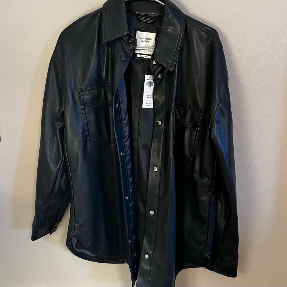 BNWT Abercrombie Leather Shacket
